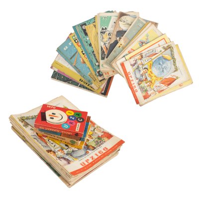 Lot of 51 "Urzica" magazines, 1955-1988, and 4 "Urzica" almanacs, 1970-1973