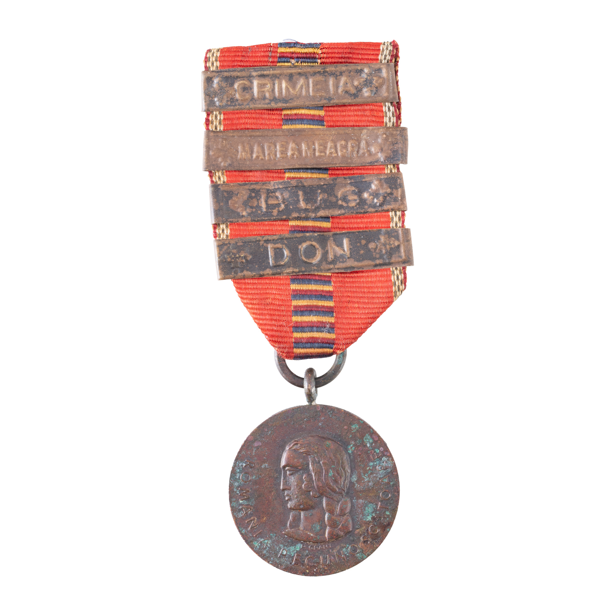 Medalia ”Cruciada Împotriva Comunismului”, cu baretele Crimeia, Marea Neagră, Bug și Don, cca. 1941