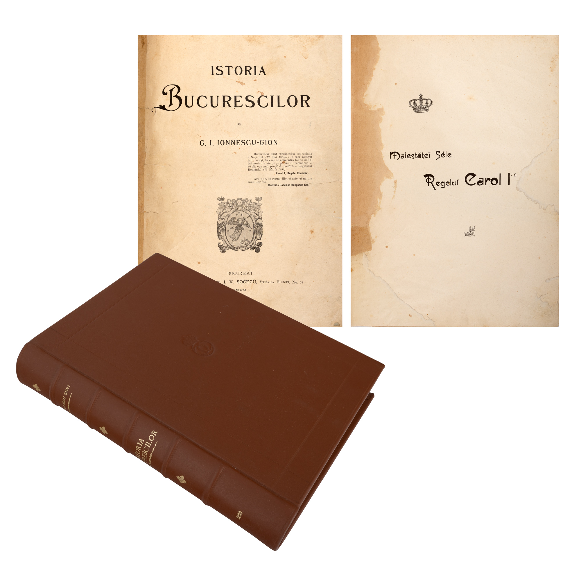 ”Istoria Bucureștilor,” de Gheorghe Ionescu-Gion, București, 1899, ediție de lux bogat ilustrată