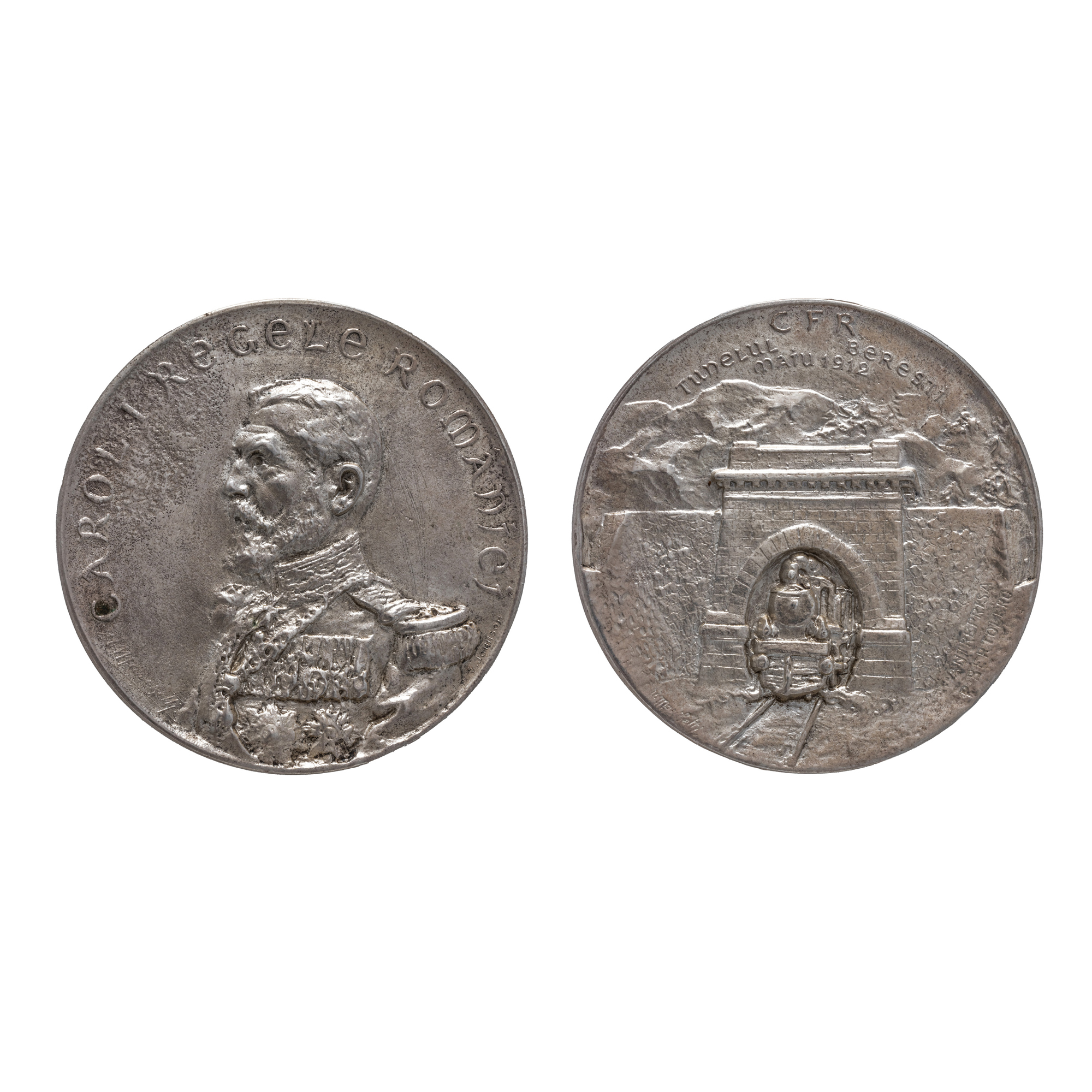 Medalia ”Tunelul de la Berești”, gravori M. Marchetti și S. Johnson, mai 1912