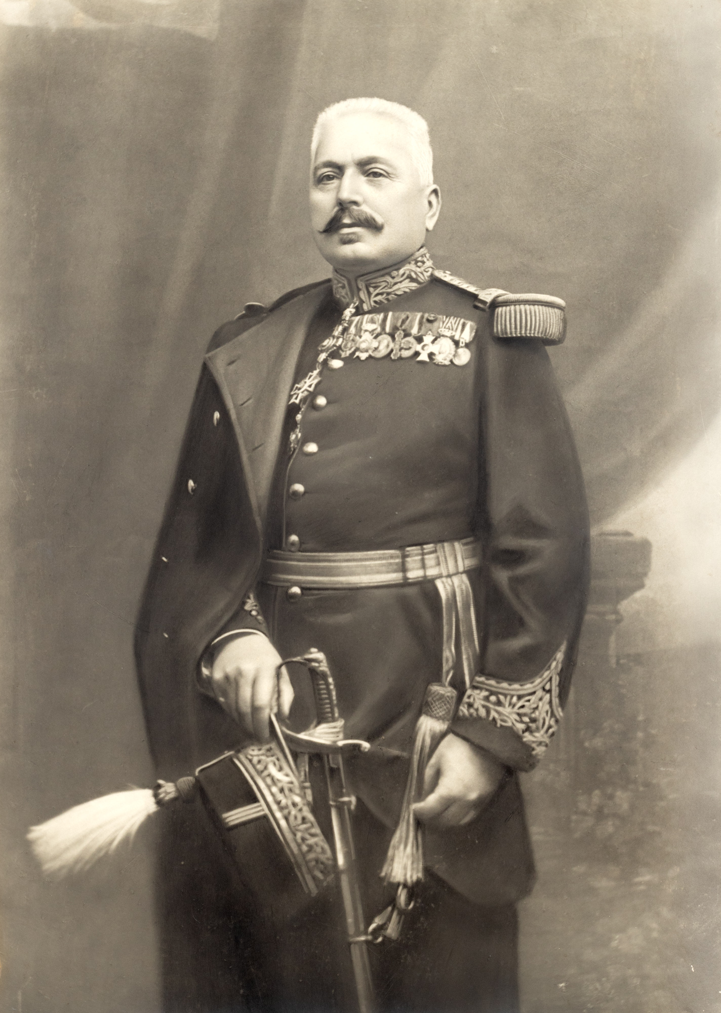Large Size Photograph of General Constantin Boerescu, Foto Lux Photographic Studio, Bucharest, approx. 1906, comes from the Boerescu Family Collection