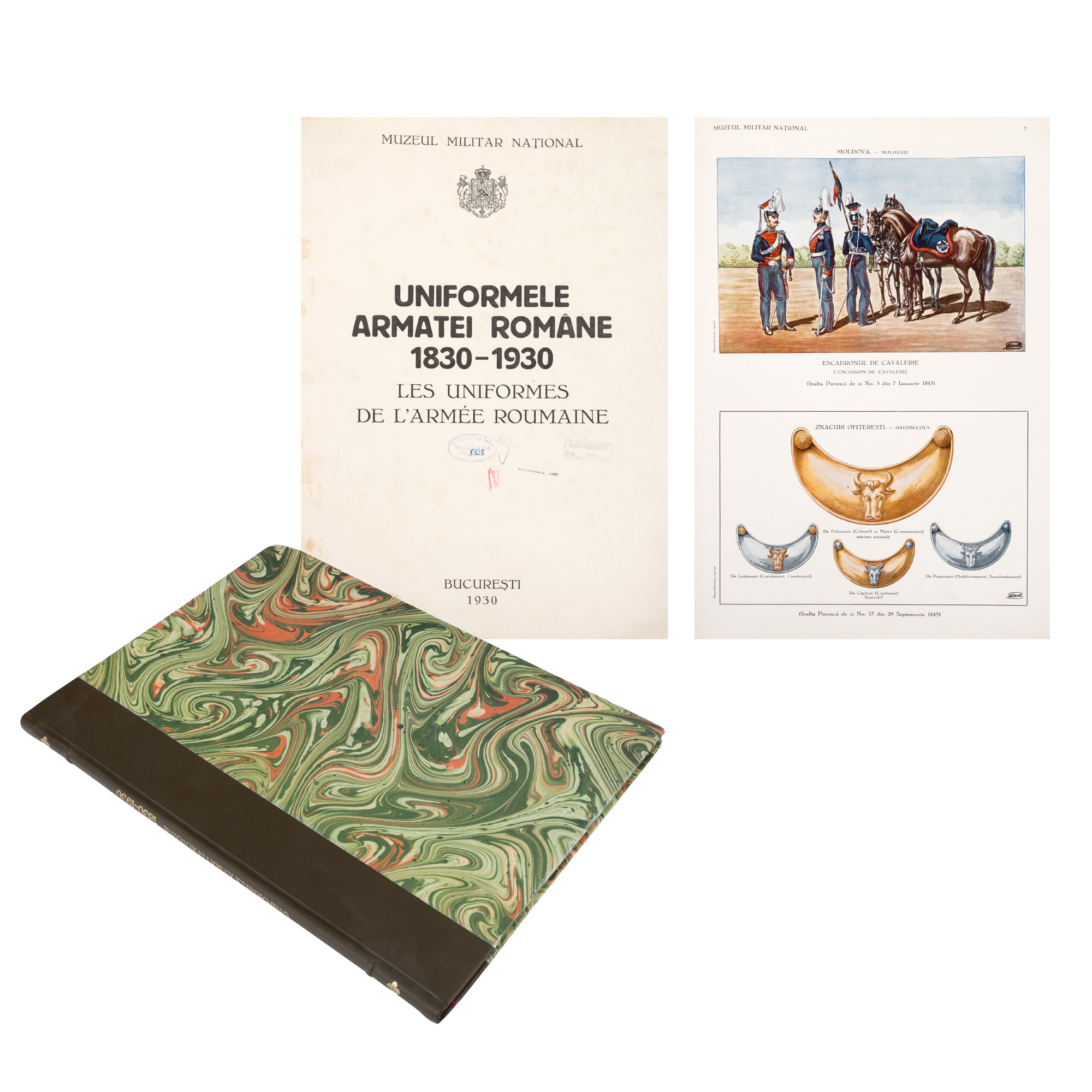 Album ”Uniformele Armatei Române”, română și franceză, București, 1930