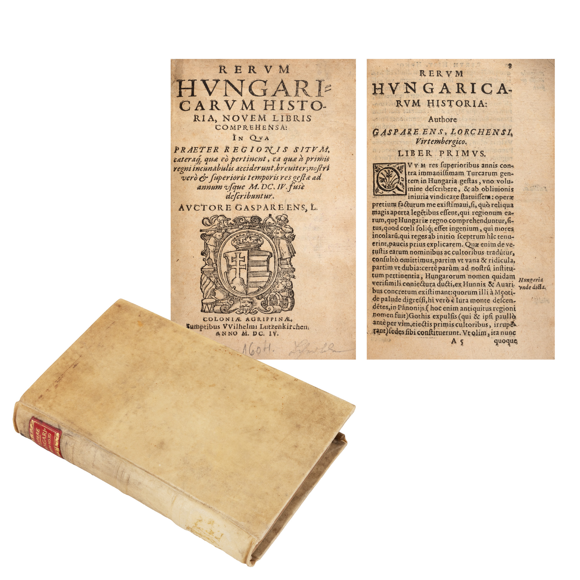 "Hungarian History", by Kaspar Ens, Cologne, Latin, 1604