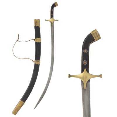 Shamshir Sword, with scabbard and damask blade, Persia, circa 1900
