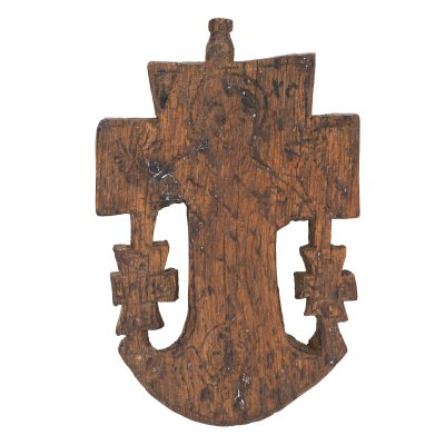 Wooden wall cross, Oltenia, beginning of the 20th century