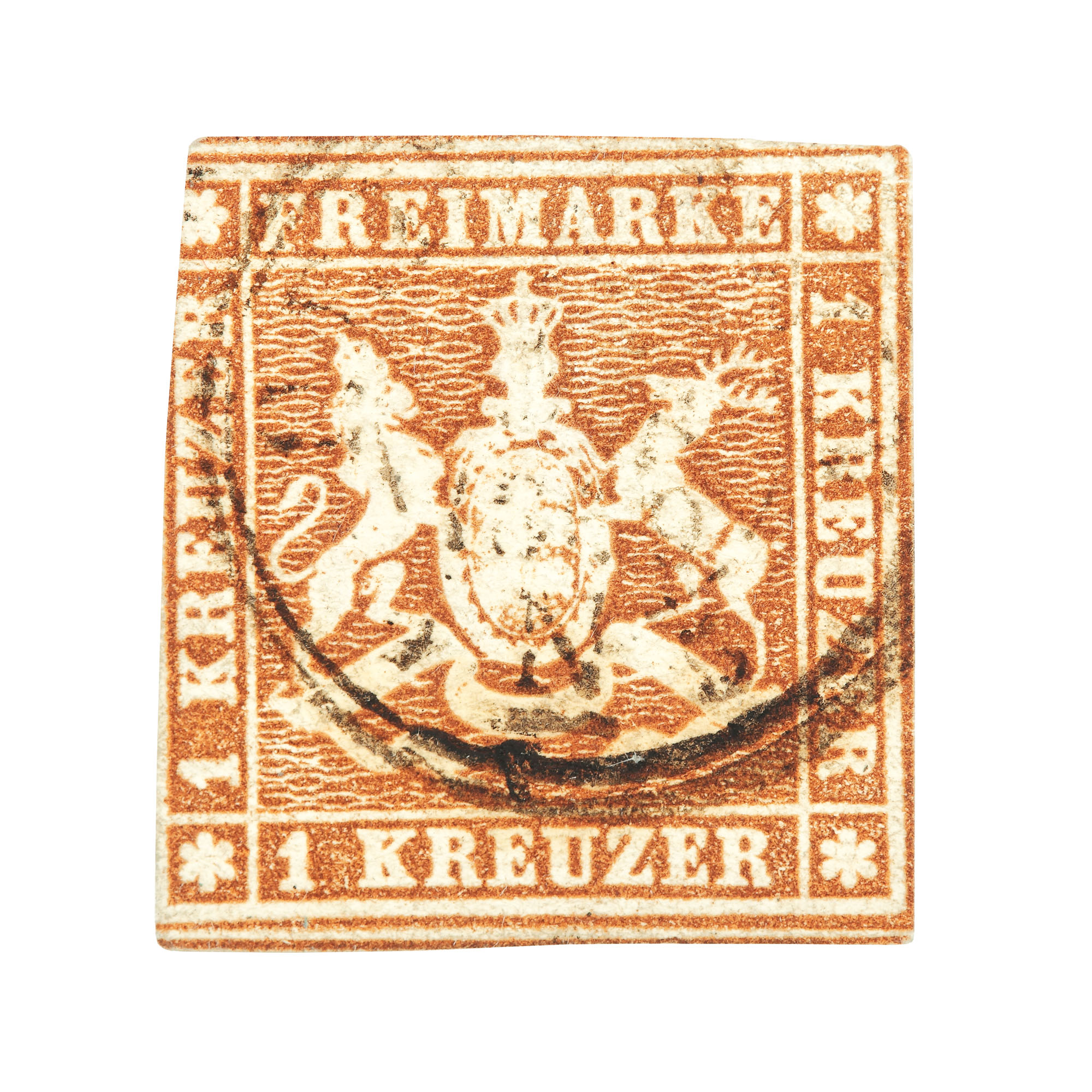 1 Kreuzer stamp, Württemberg, 1859