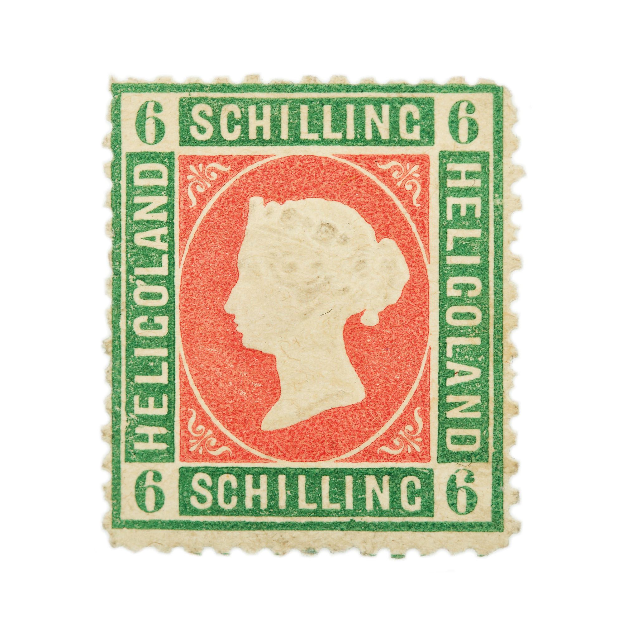 6 shilling stamp, Heligoland, 1867