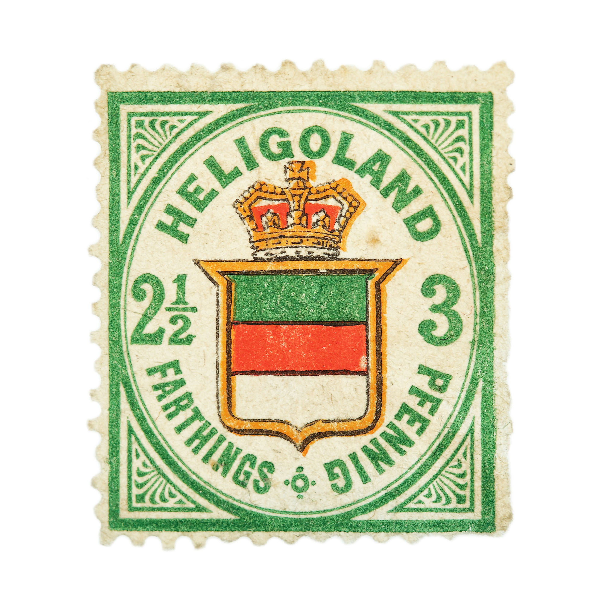 2 1/2 * 3 pfennig stamp, Heligoland, 1876