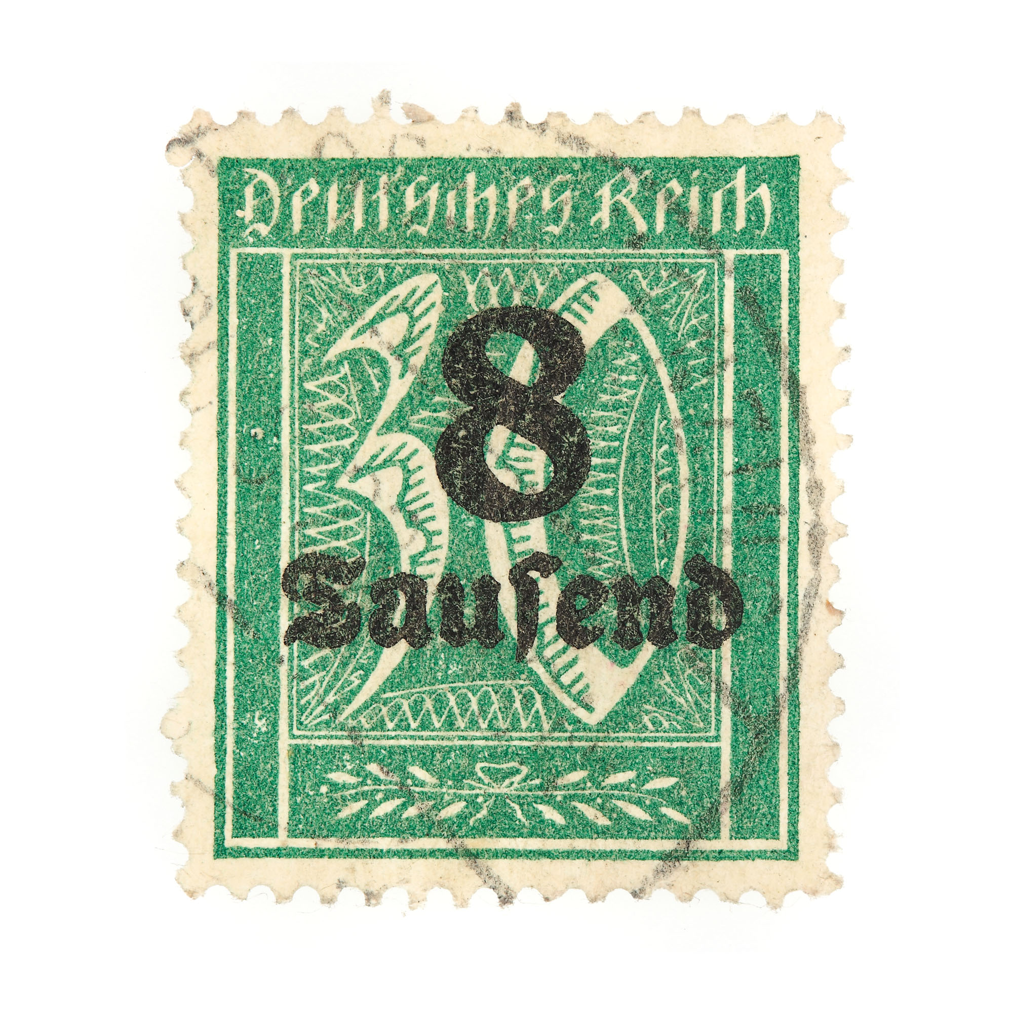 8000 mark stamp, Germany, 1923