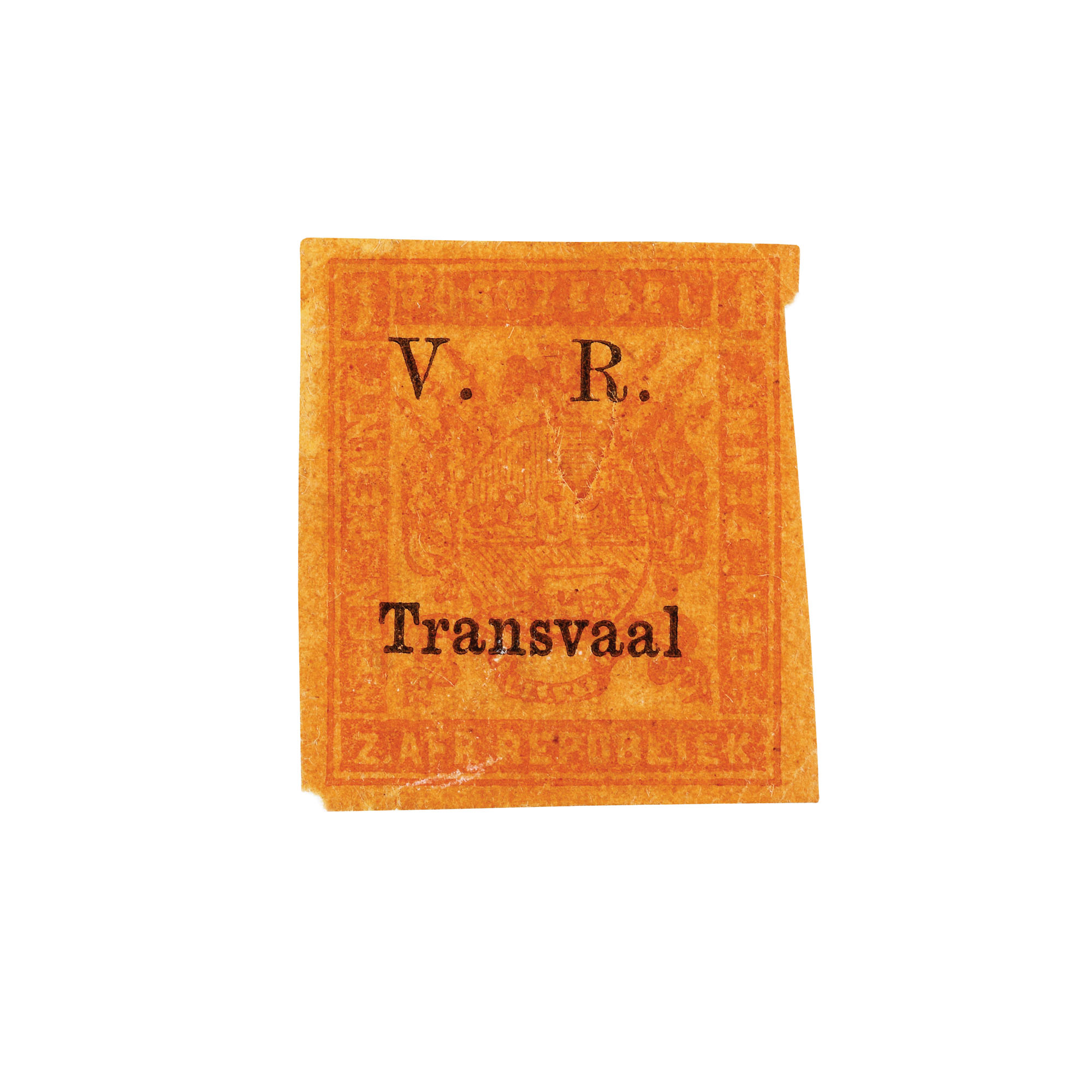 "National Weapon" 1 penny stamp, Transvaal, 1878, unique piece, collectible