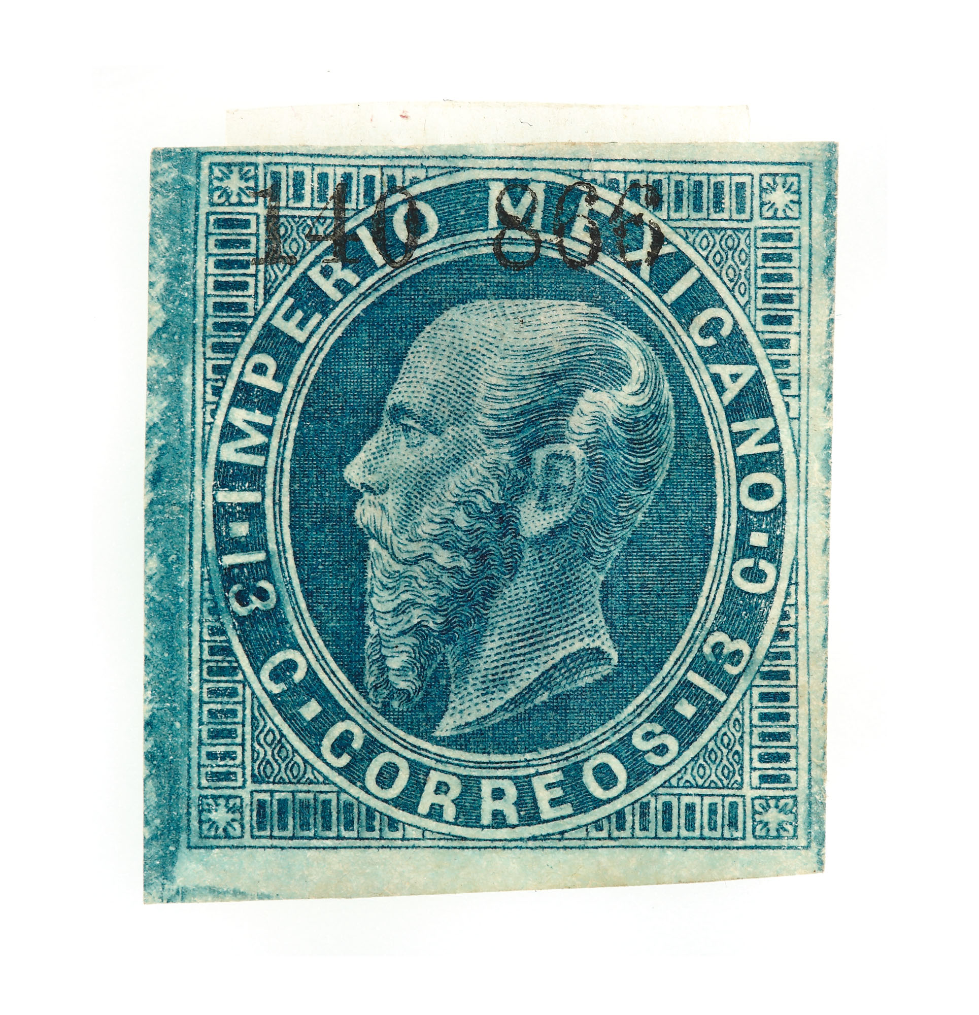 Timbru "Miguel Hidalgo", 13 coreos, Mexic, 1866