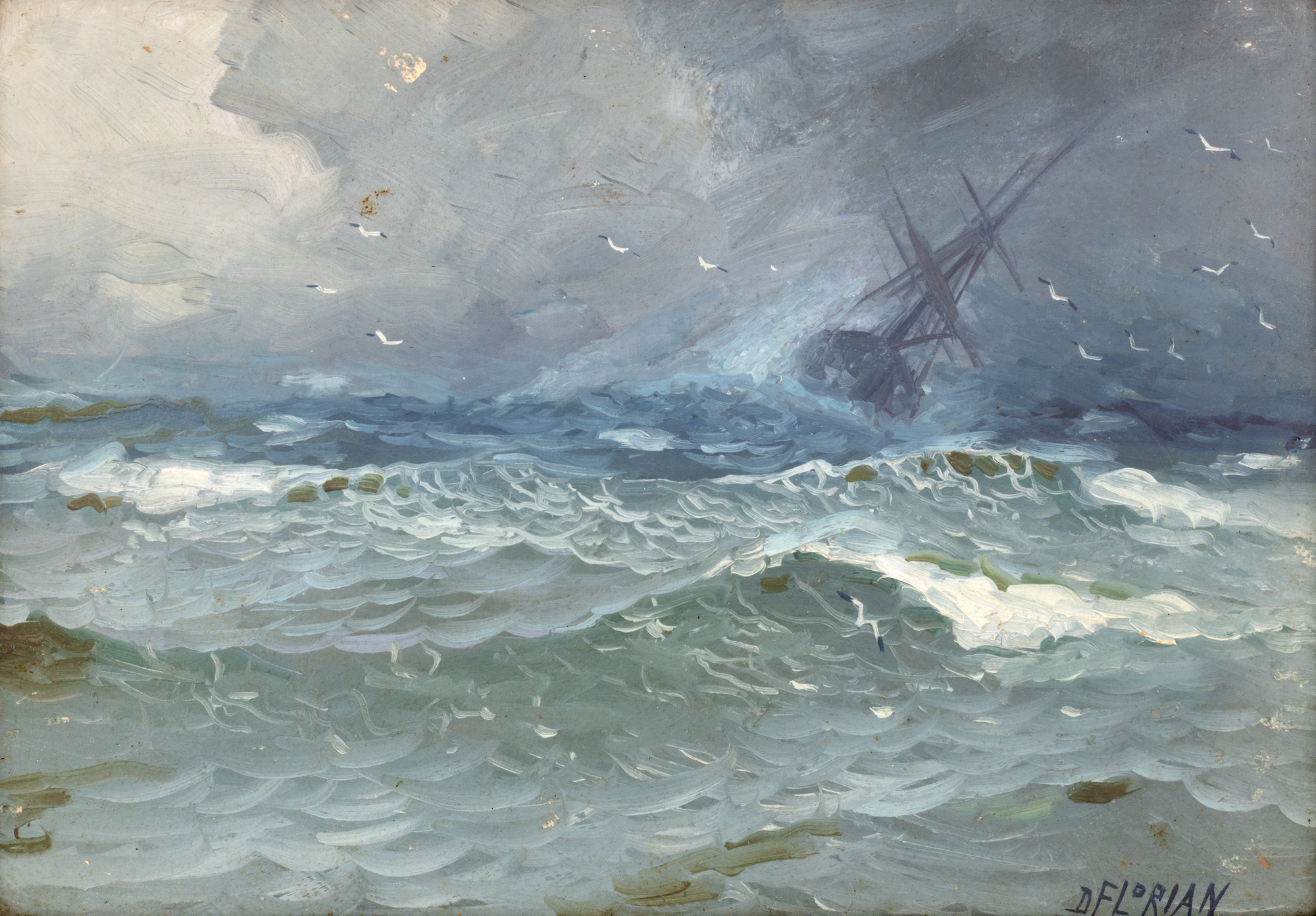 Ship on Stormy Sea