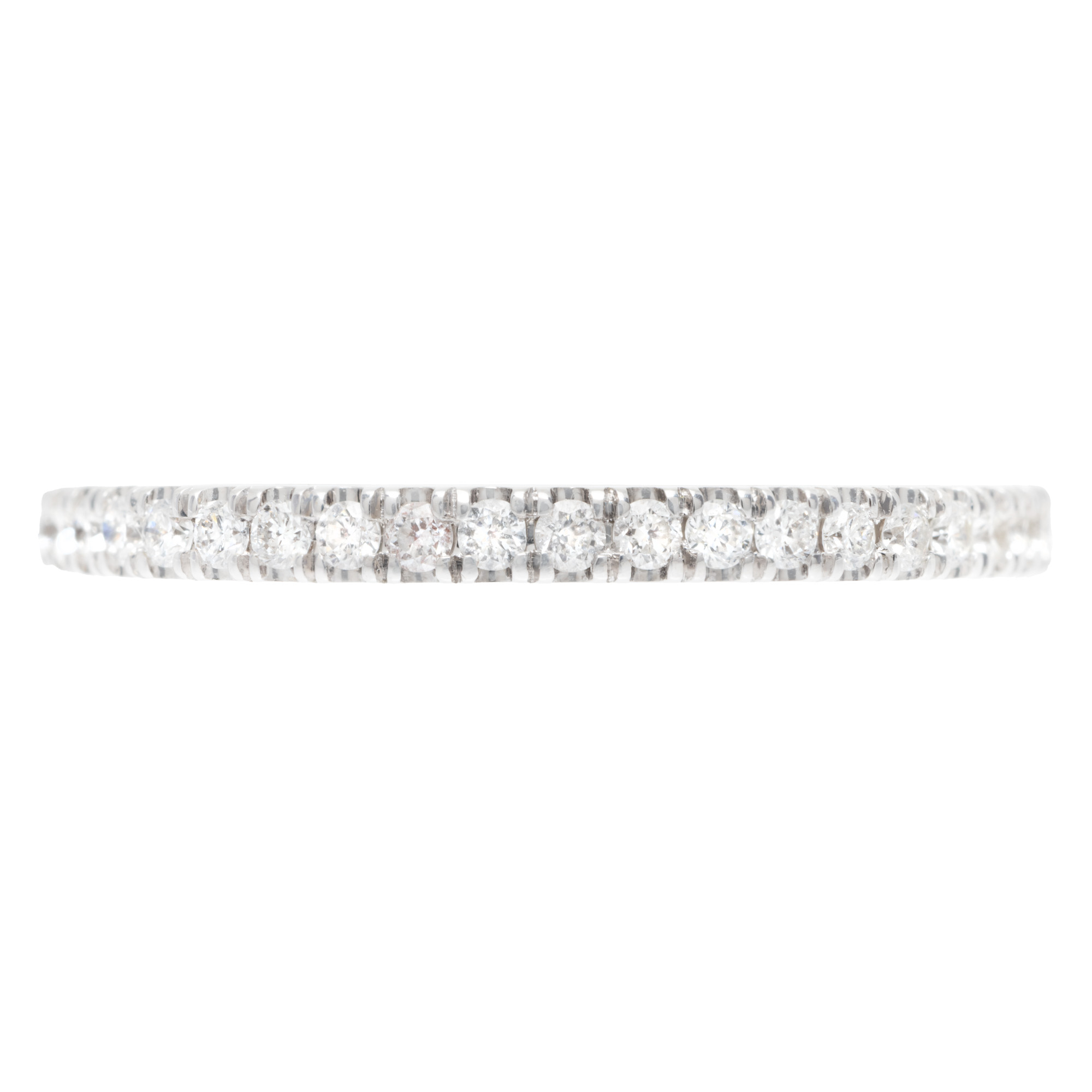 White gold ring, paved with diamonds