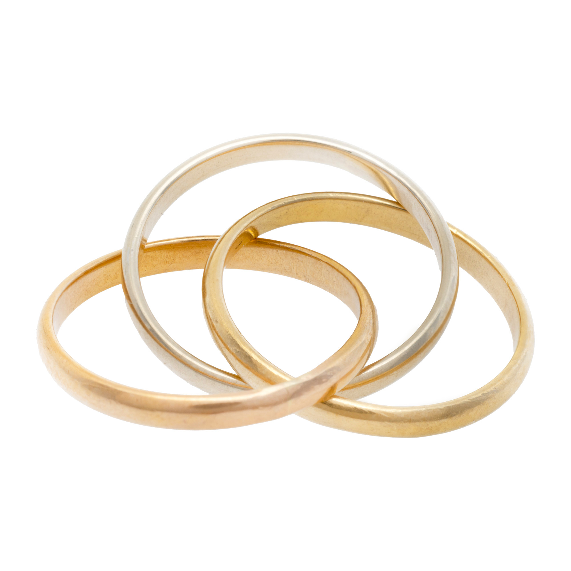 "Trilogy" - Three-colour Gold Ring