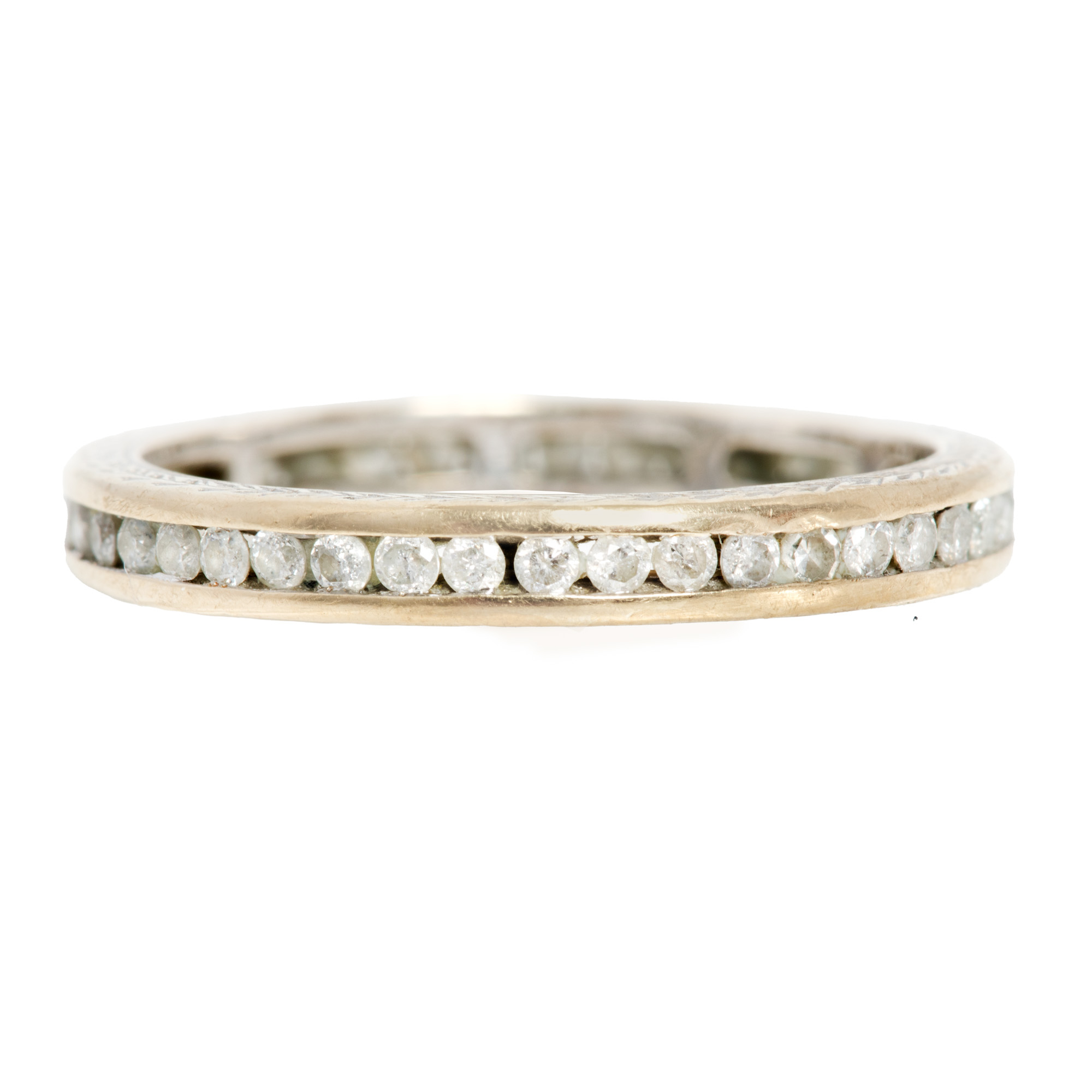 Infinity Ring, made of white gold, decorated with diamonds