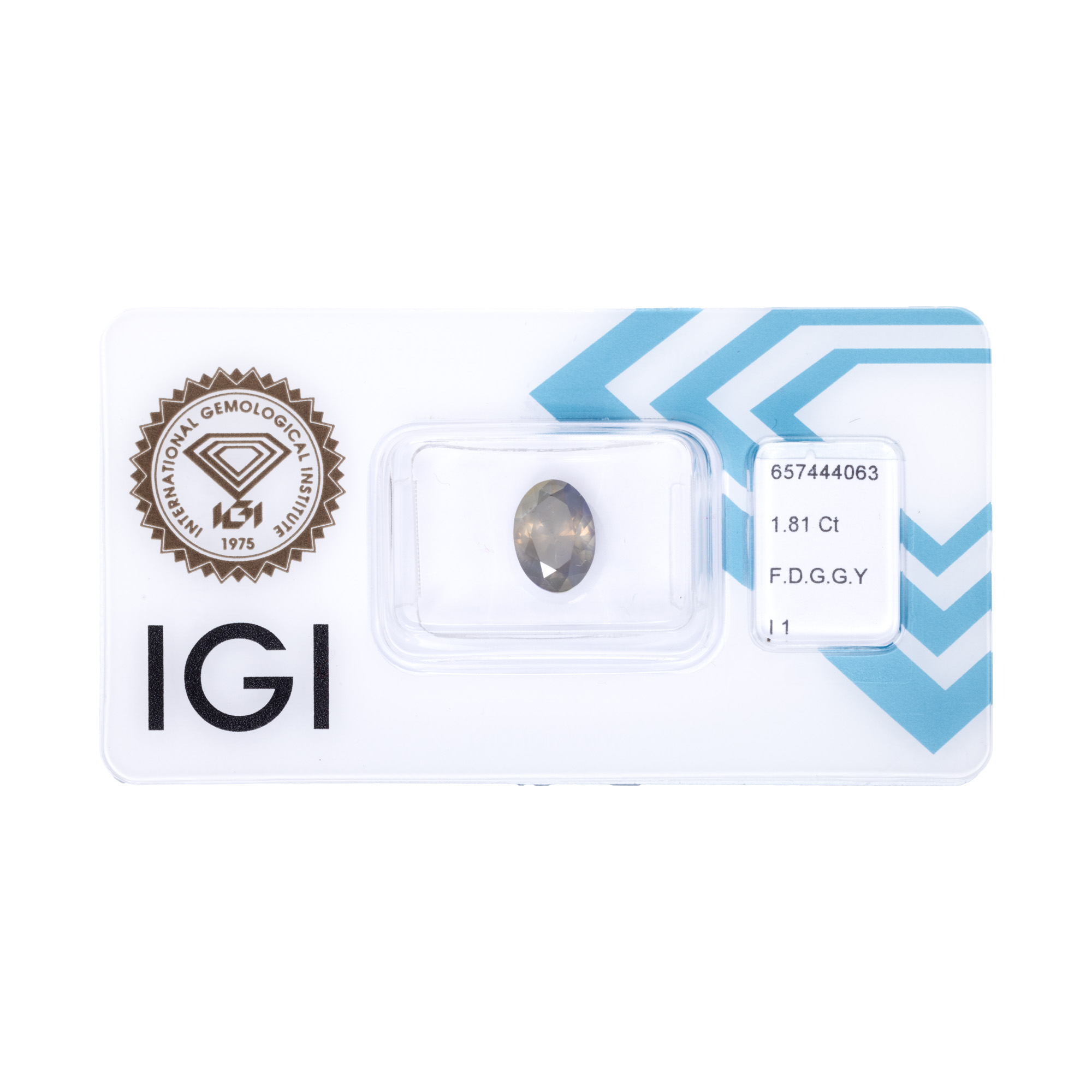 Diamant oval, cca. 1,81 ct., însoțit de certificat gemologic IGI