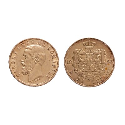 Monedă 20 Lei 1883, aur