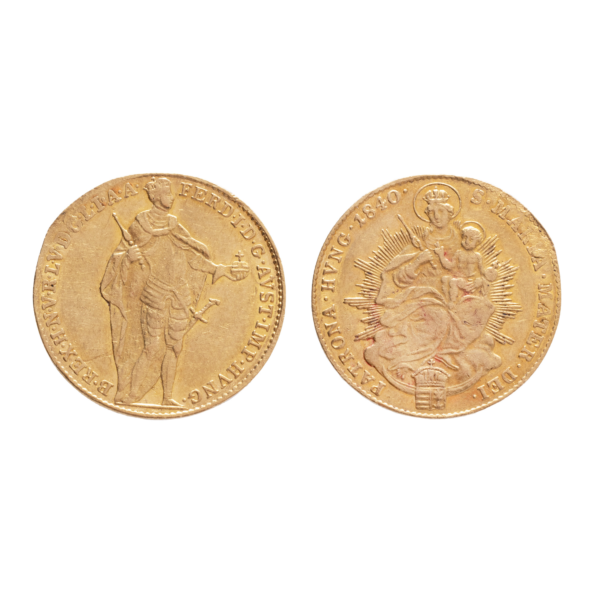 Monedă Ducat, Ferdinand V, Ungaria, 1840, aur