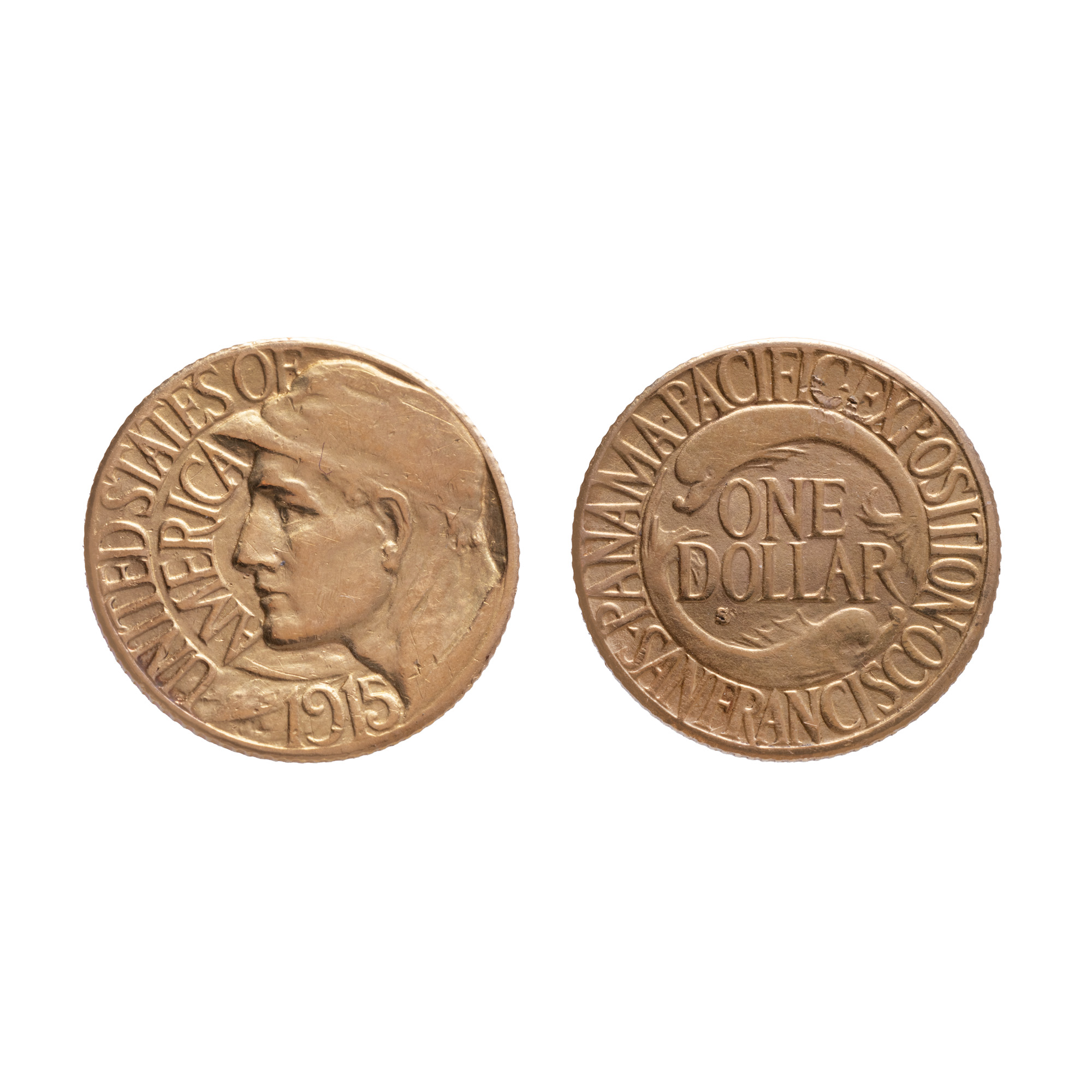 1 Dollar Coin, San Francisco Exhibition, U.S.A., 1915, Gold