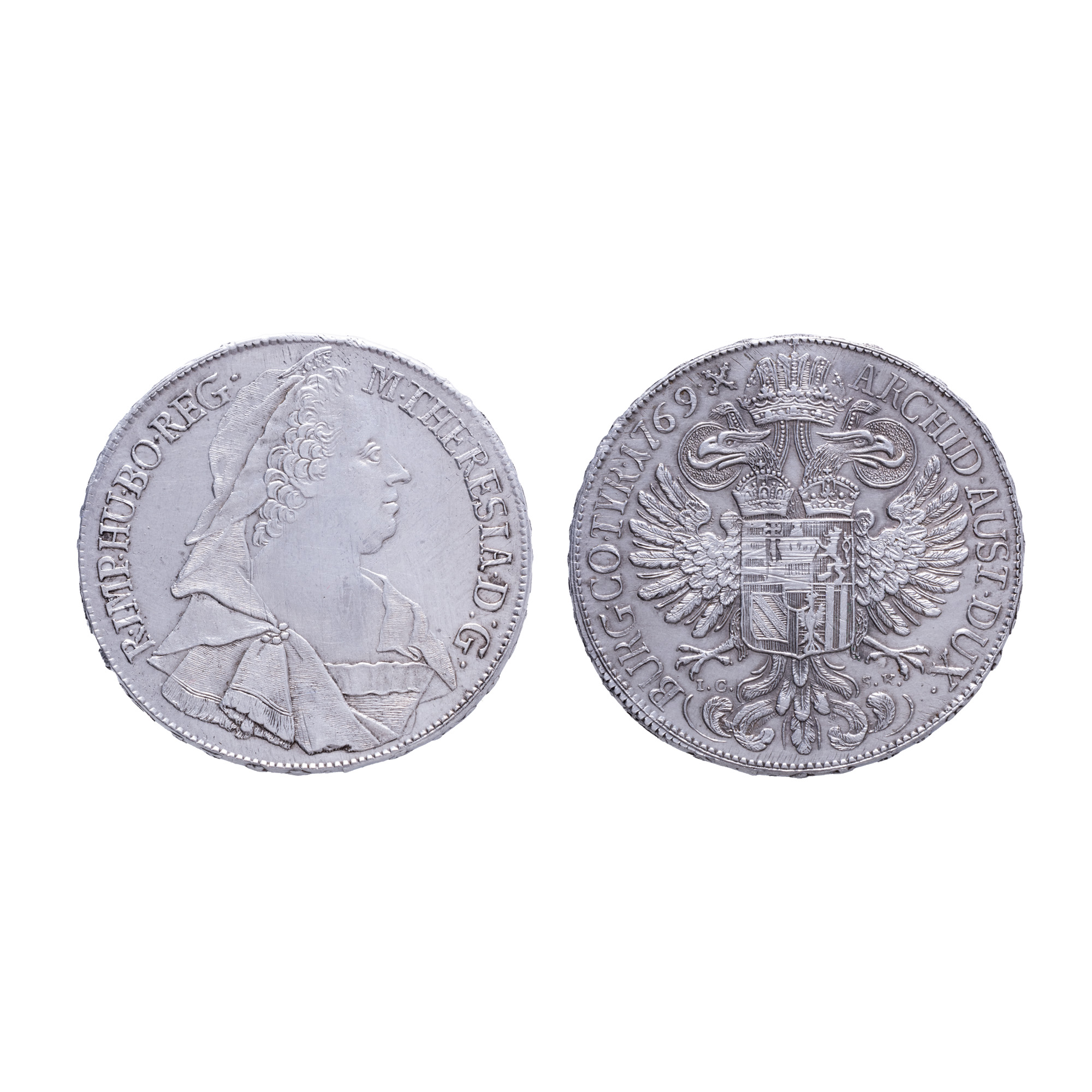 Monedă Taler, Maria Terezia, Austria, 1769, argint
