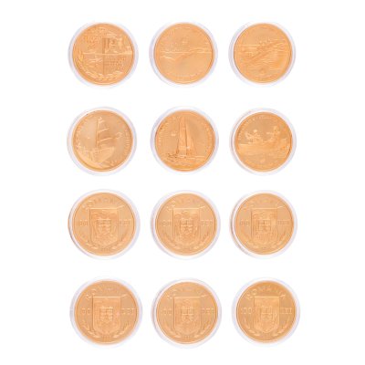 Lot format din șase probe ale monedelor comemorative BNR, 100 Lei 1996, Olimpiada din Atlanta