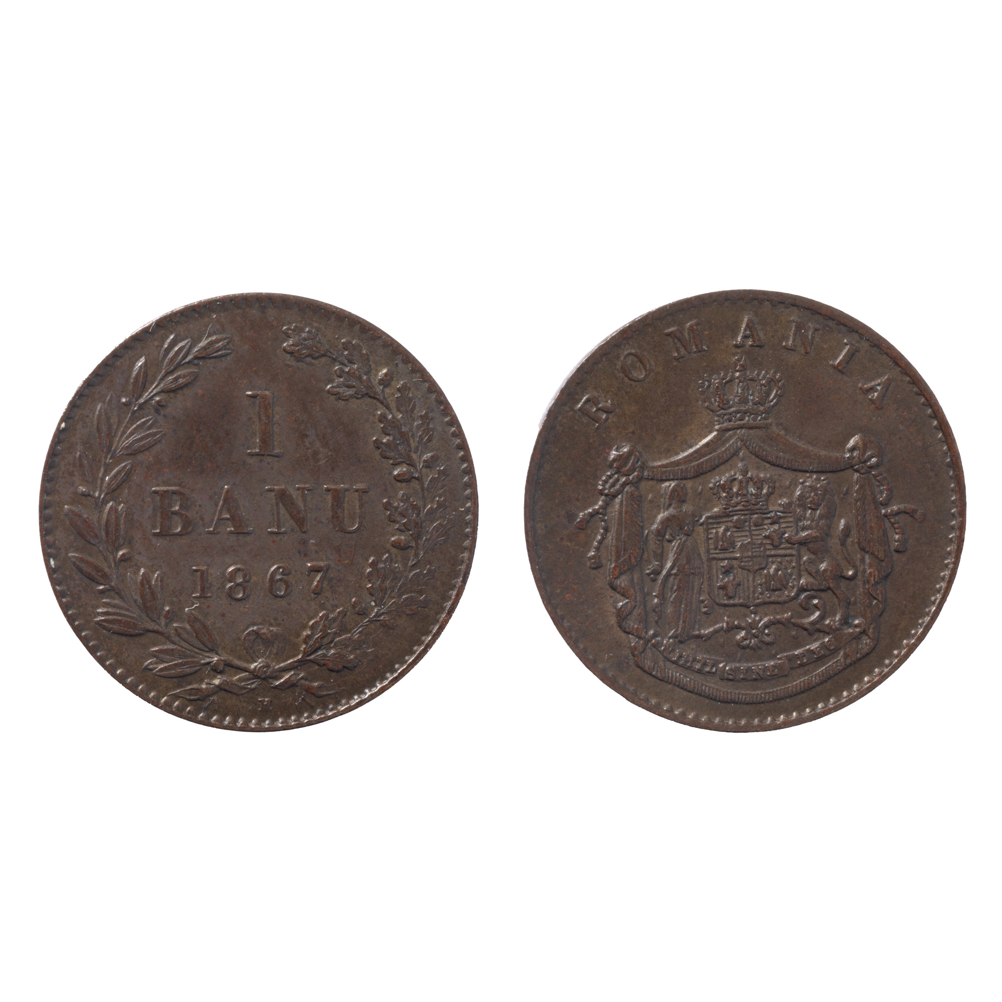 Monedă 1 Ban 1867, Heaton