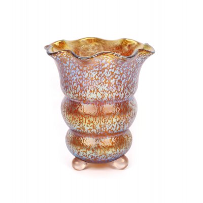 Frumos vas Loetz Candida Papillon, cca. 1900