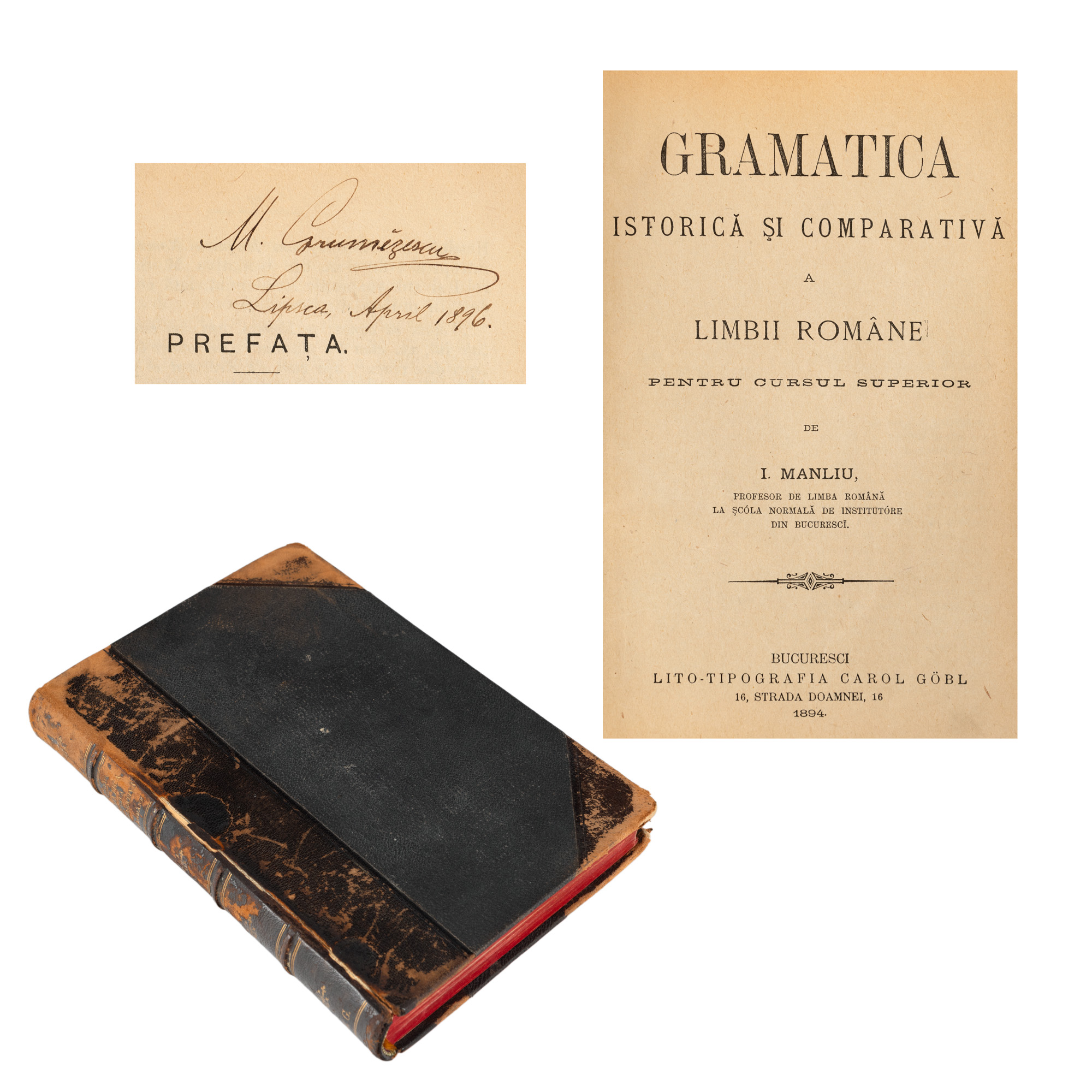 ”Gramatica”, de I. Manliu, București, 1894