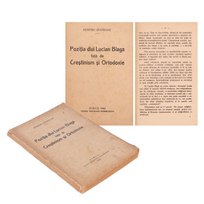 ”Poziția dlui Lucian Blaga față de Creștinism și Ortodoxie”, de Dumitru Stăniloae, Sibiu, 1942