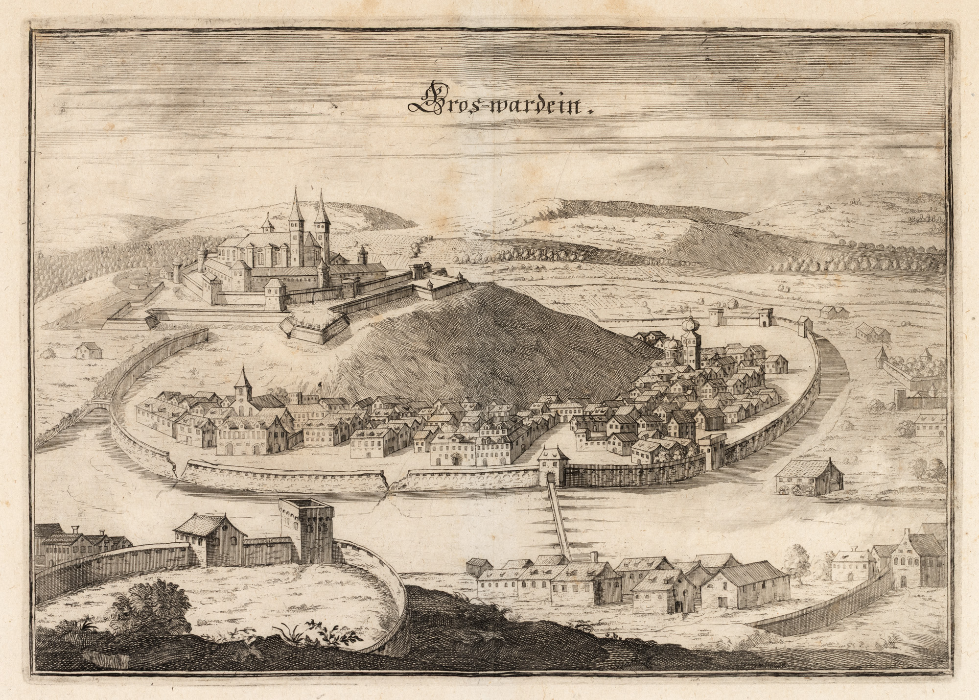 Vedută ”Oradea”, de Matthäus Merian cel Bătrân, 1640