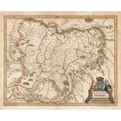 Hartă ”Transilvania”, de Willem Janszoon Blaeu, Paris, cca. 1750