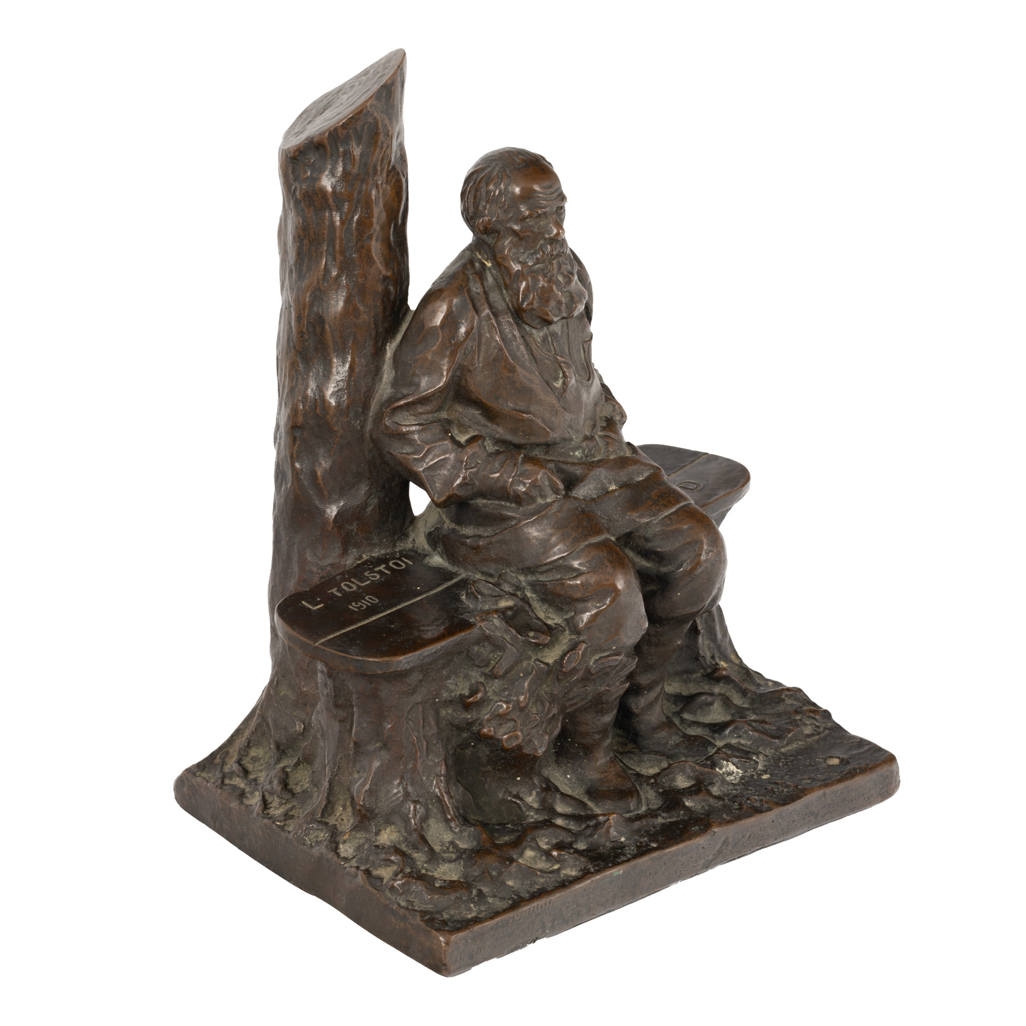"Lev Tolstoy" - decorative bronze statuette, 1910