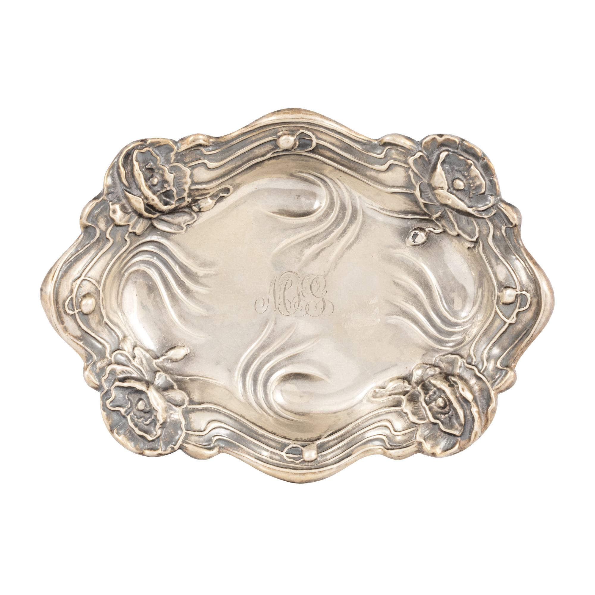 Vide-poche Art Nouveau, din argint, cca. 1920 