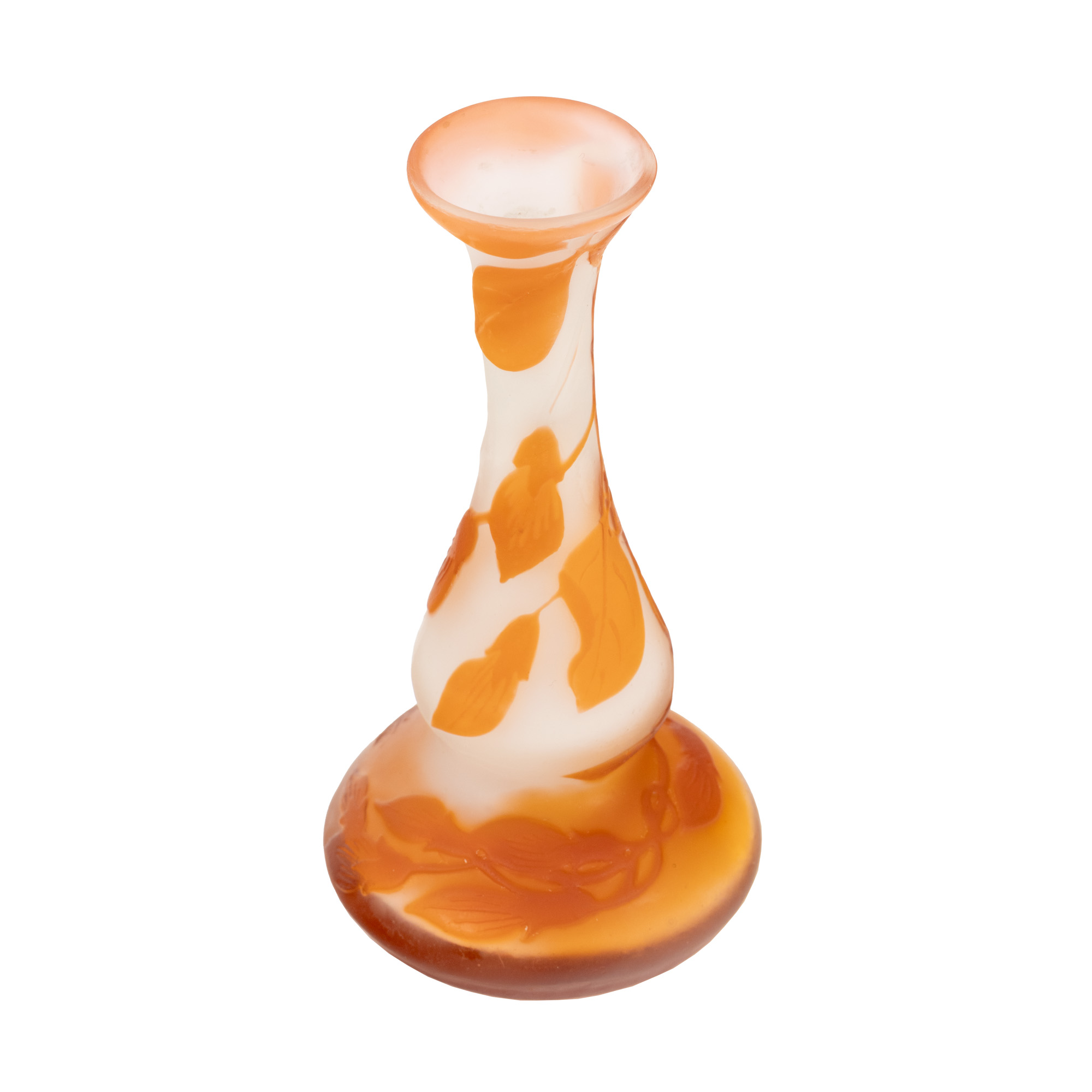 Small Galle vase, decorated with autumn leaves, early 20th century
