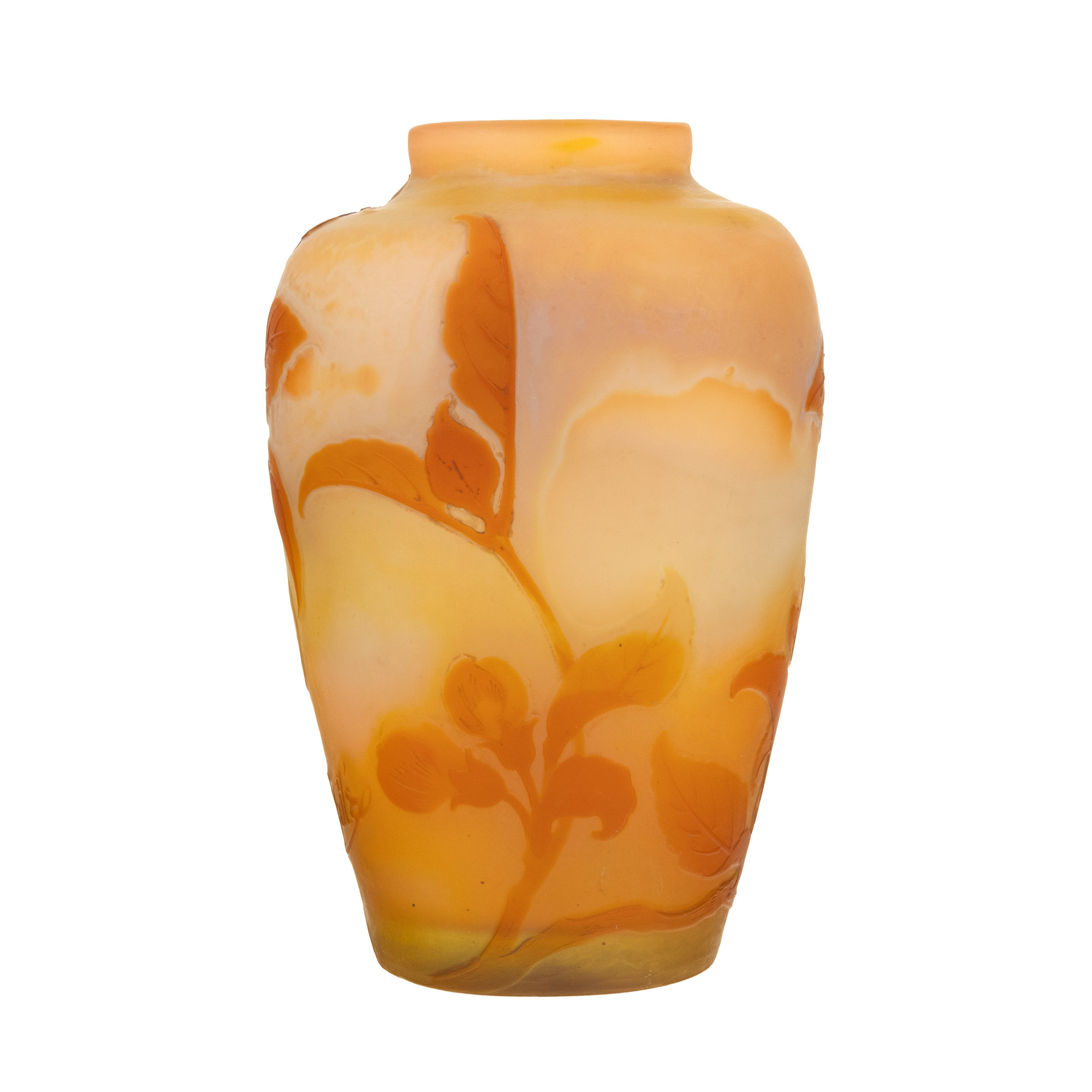 Galle Vase, decorated with iris flowers, beginning of the 20th century
