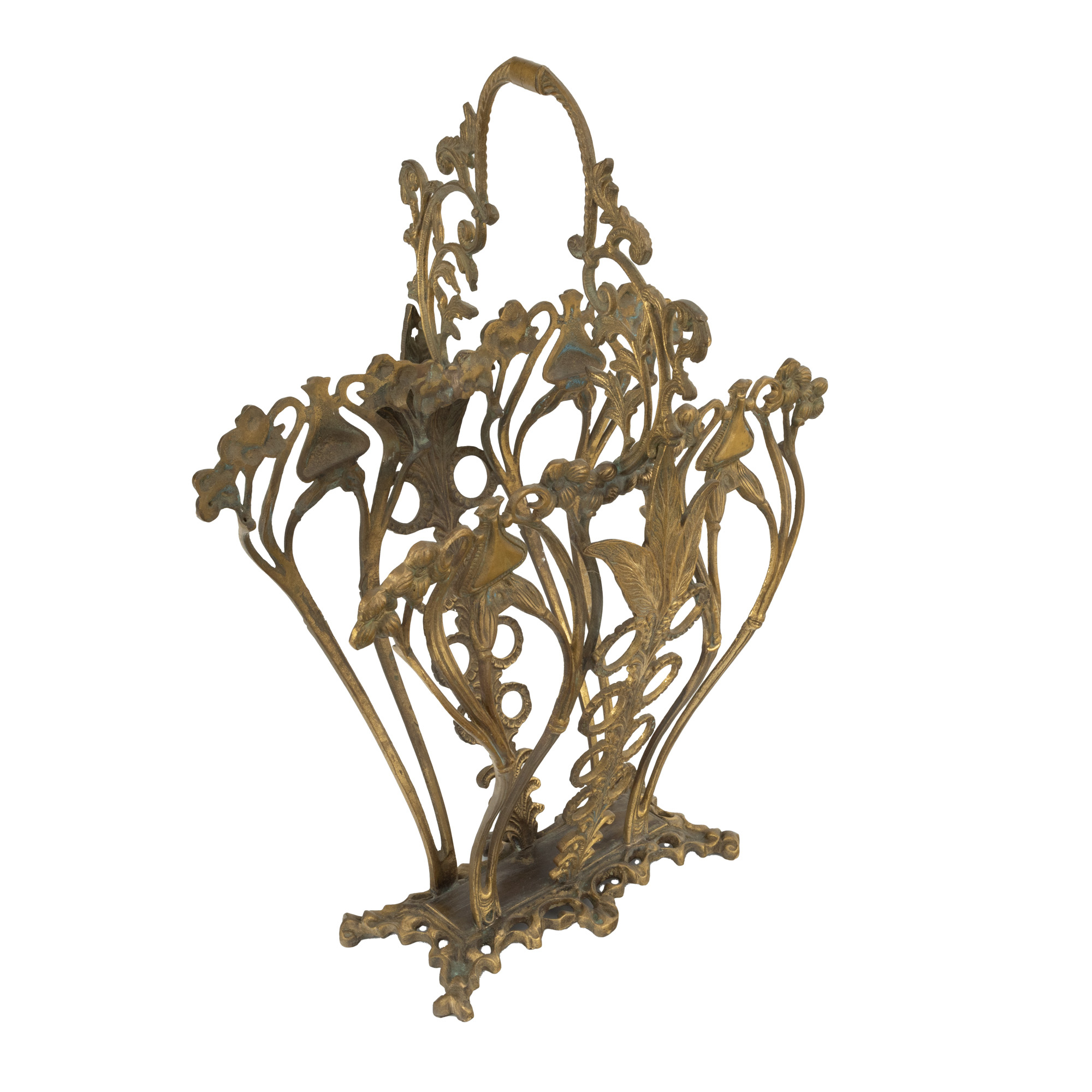 Art Nouveau support for correspondence, made of bronze, circa 1900