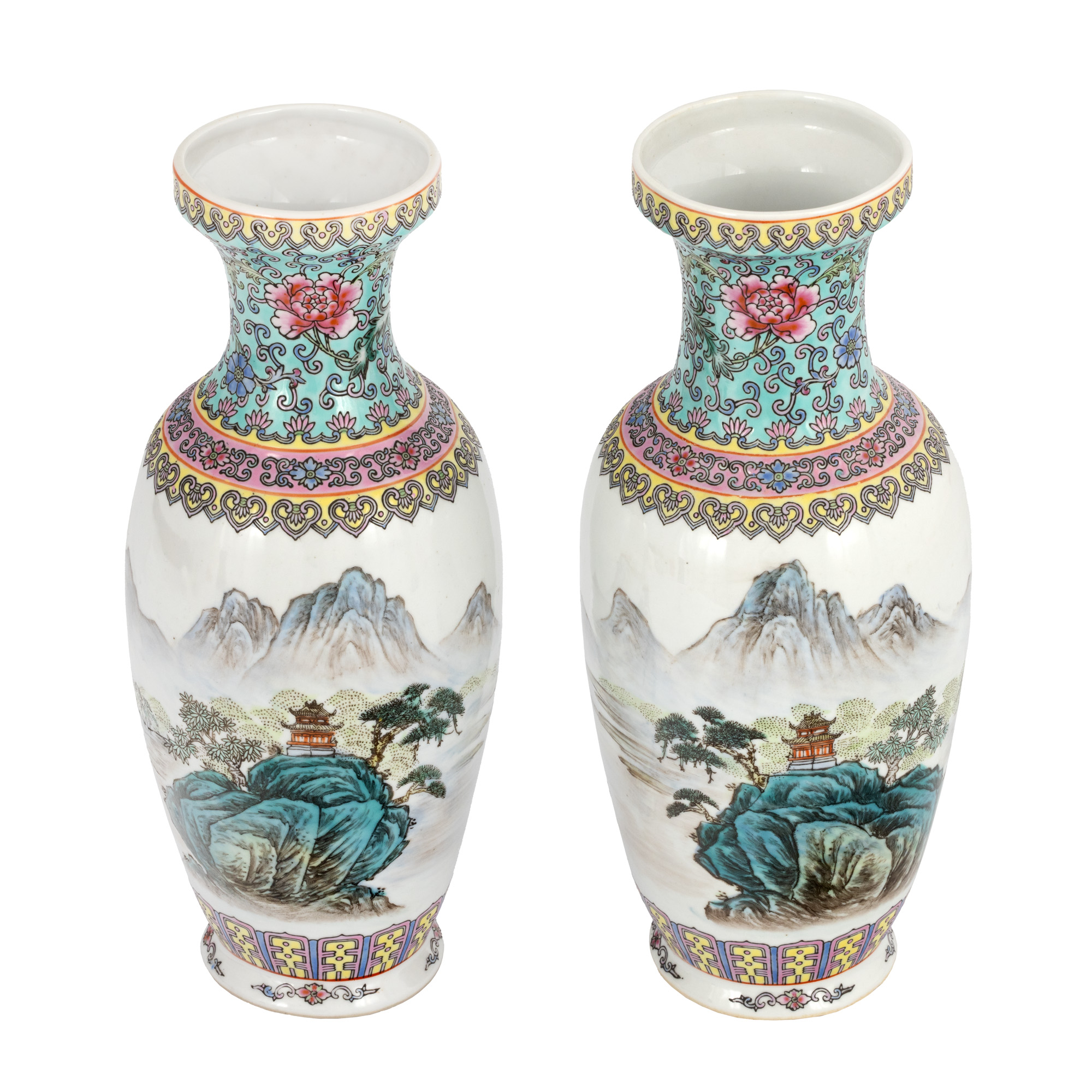 Pereche de vase din porțelan, posibil Jingdezhen, China