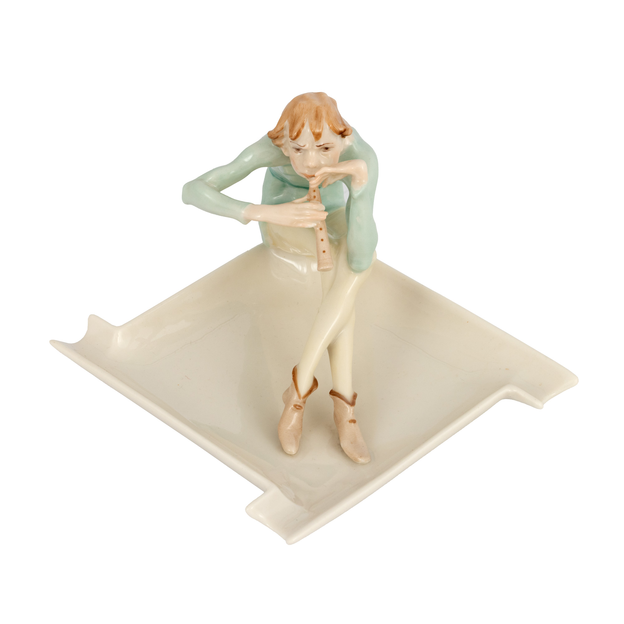 Hutchenreuther Ashtray, Karl Tutter design, illustrating "The Pied Piper of Hamelin", circa 1930