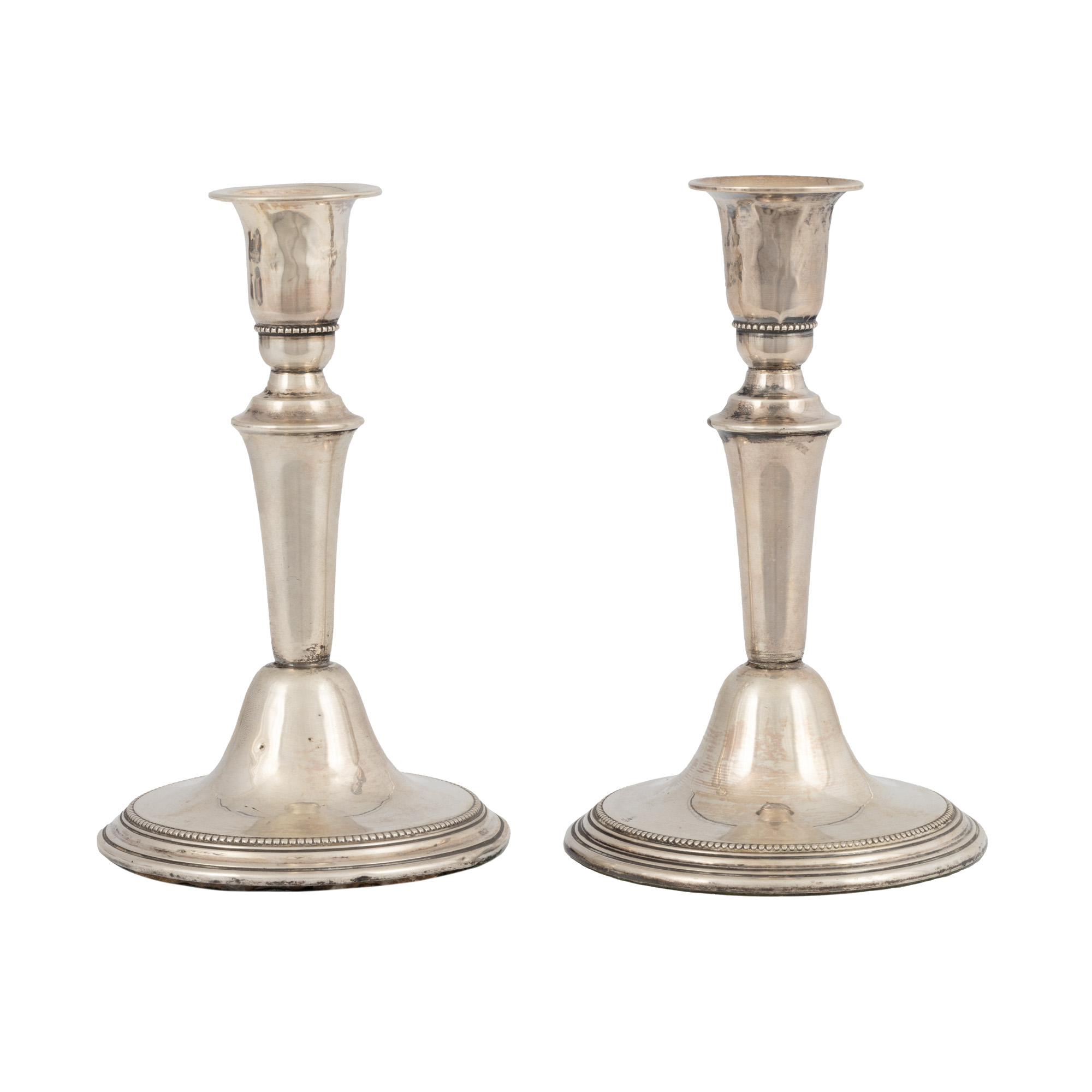 Pair of silver candlesticks