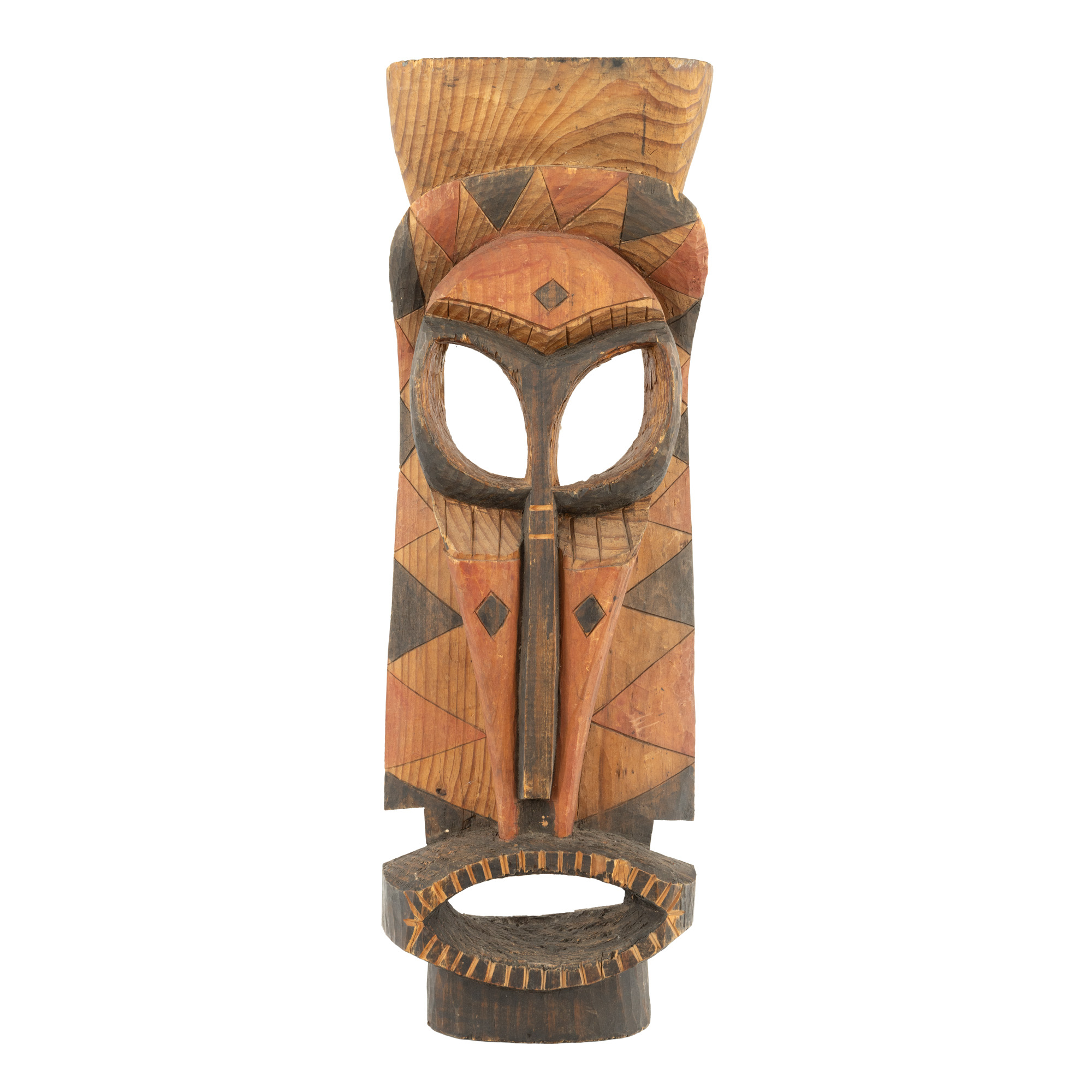 "Fighting spirits of life" - African mask made of exotic wood, carved by Edisoni Chapalala, Mutale, Mozambique