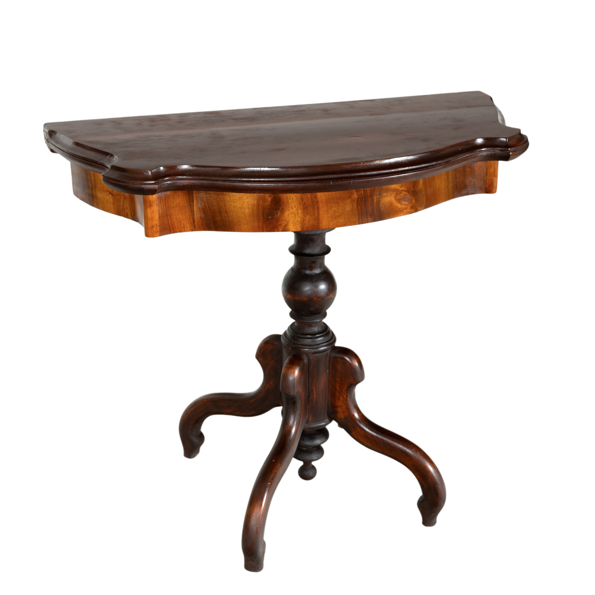 Biedermeier table with folding top, for social games, early 20th century