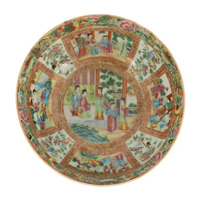 Rose Medallion - "Canton Famille Rose" Porcelain Vase, Qing Dynasty period, China, end of the 19th century