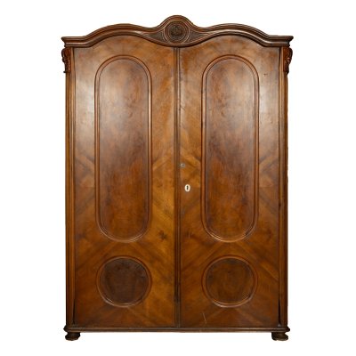 Louis Philippe Walnut Veneer Wardrobe from the collection of philosopher Emil Cioran's family