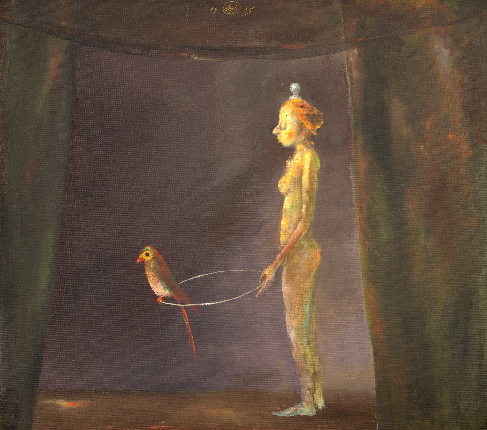 Nude with Parrot