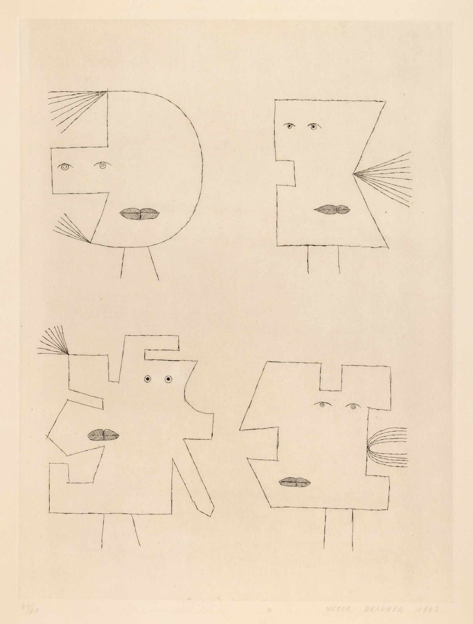When an element and the wind animate geometry (Codex series of a face)