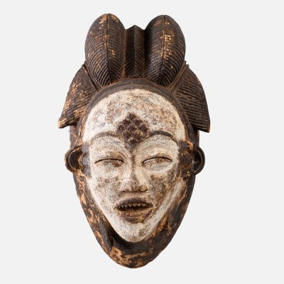 African Okuyi mask, specific to the Punu population, Gabon, first half of the 20th century
