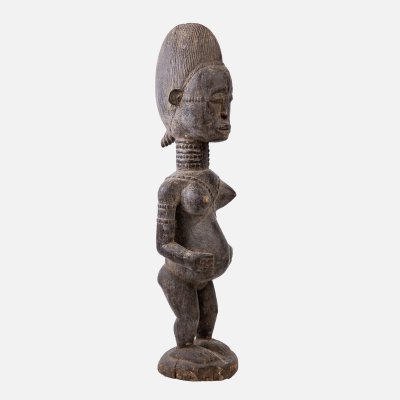 African Baule statuette, symbol of fertility, Ivory Coast, first half of the 20th century