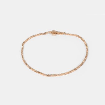 Rose gold bracelet, decorated with diamonds, accompanied by AGE gemological certificate (Antwerp Gem Report)