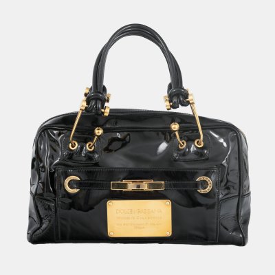 Dolce & Gabbana lacquered leather bag