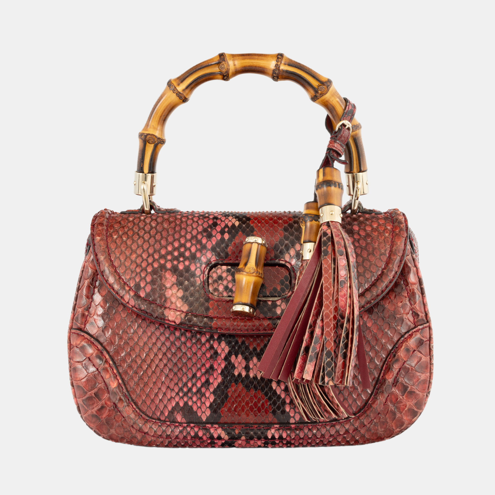 Geantă Gucci, model Bamboo 1947, din piele de piton, model exclusiv pentru Europa